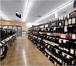 Large Shopping Aisles Central Wine and Spirits